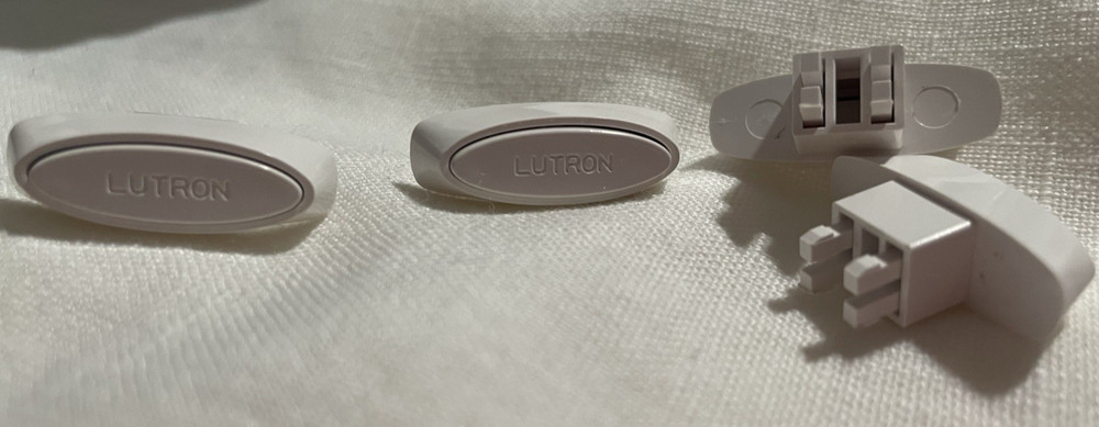 NEW qty.4 Lutron White Light Switch Knob Slider Slide Replacement
