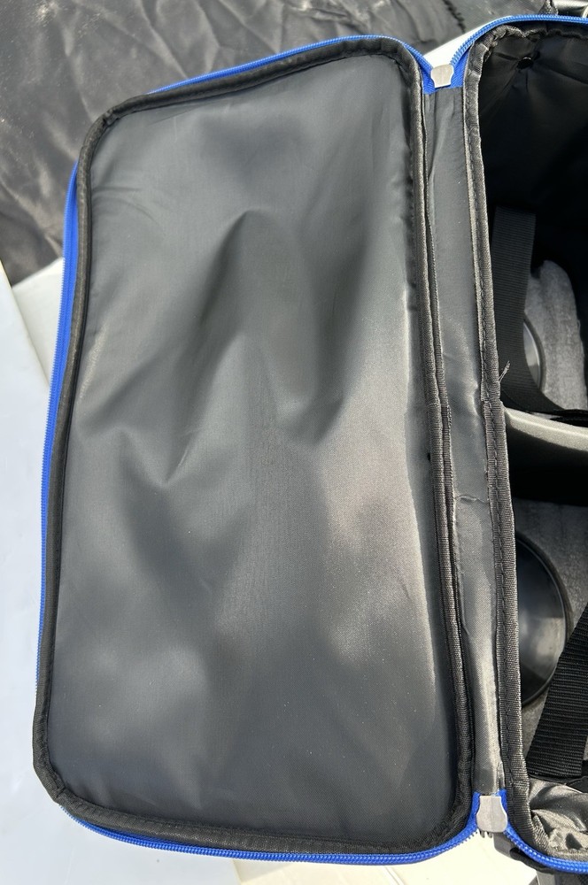 BSI Dash Double Roller Bowling Bag Black Blue – Holds 2 Balls, Great Condition!
