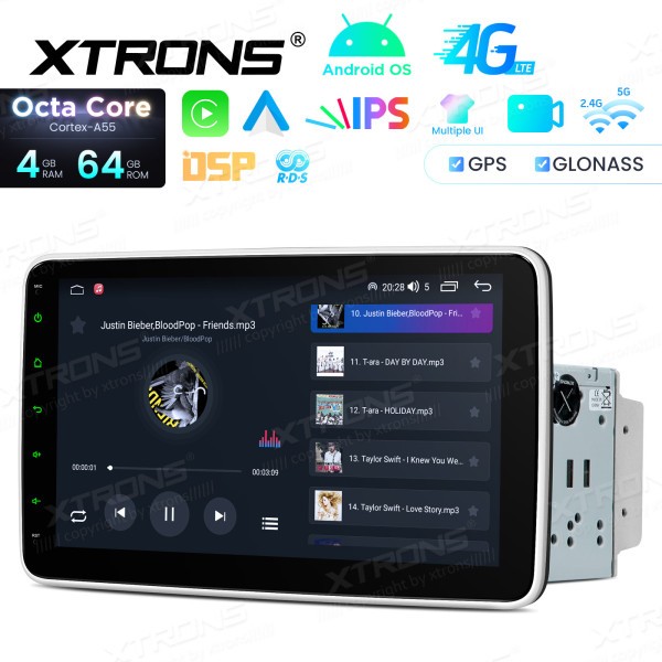 Android Car Stereo Xtrons TID101L 10.1" Double Din Android Car Stereo Octa Cor
