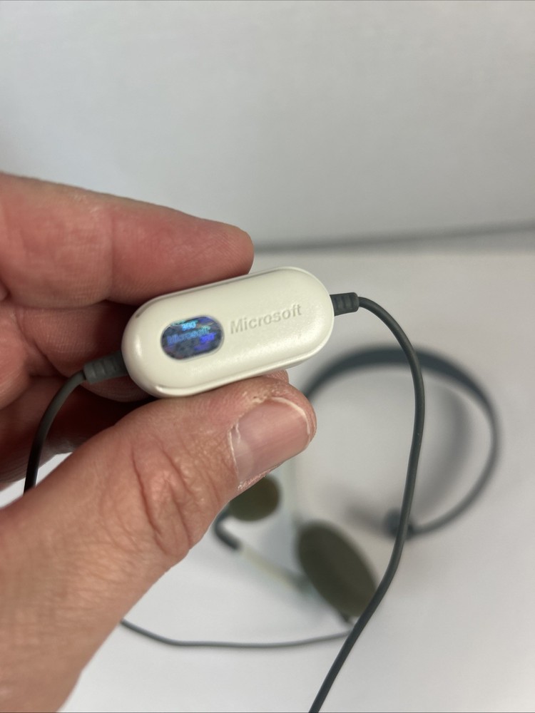 Microsoft Xbox 360 Communicator White/Gray Headband Headset Untested