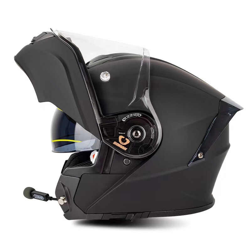 Bluetooth Full Face Helmet Double Sun Visor Modular Helmets Headset Speakers