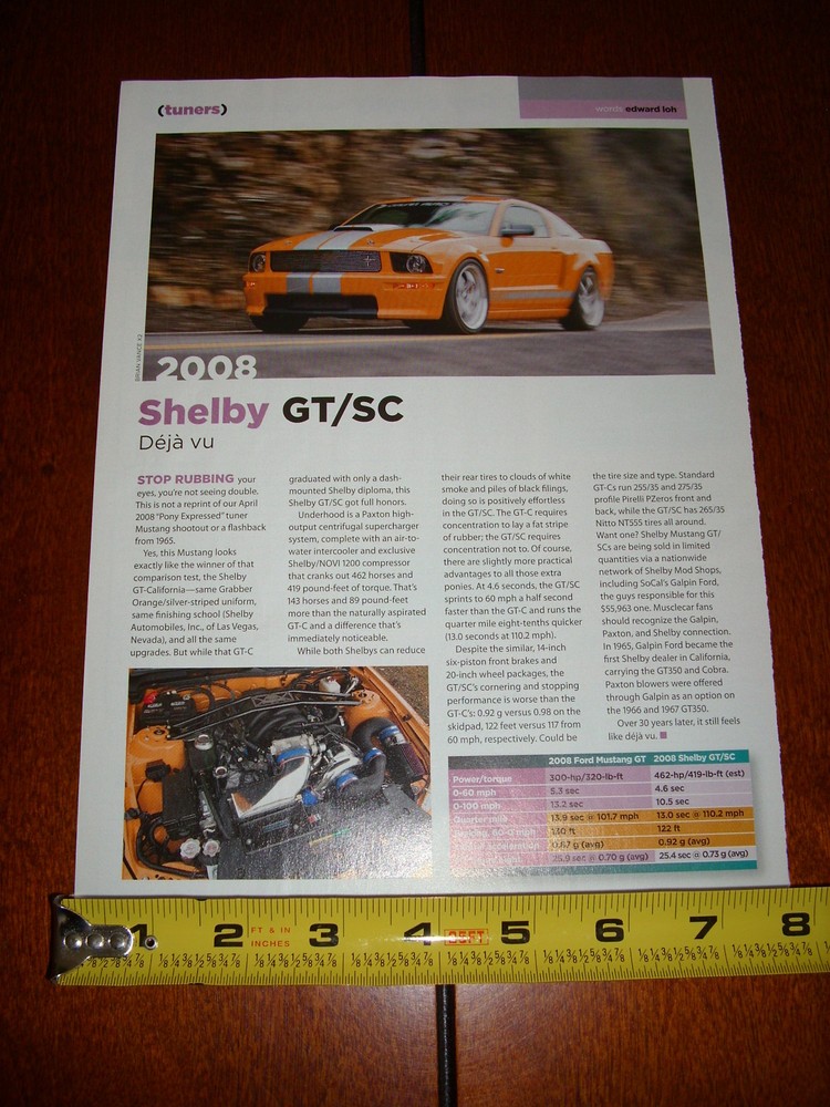 2008 SHELBY GT/SC - ORIGINAL ARTICLE