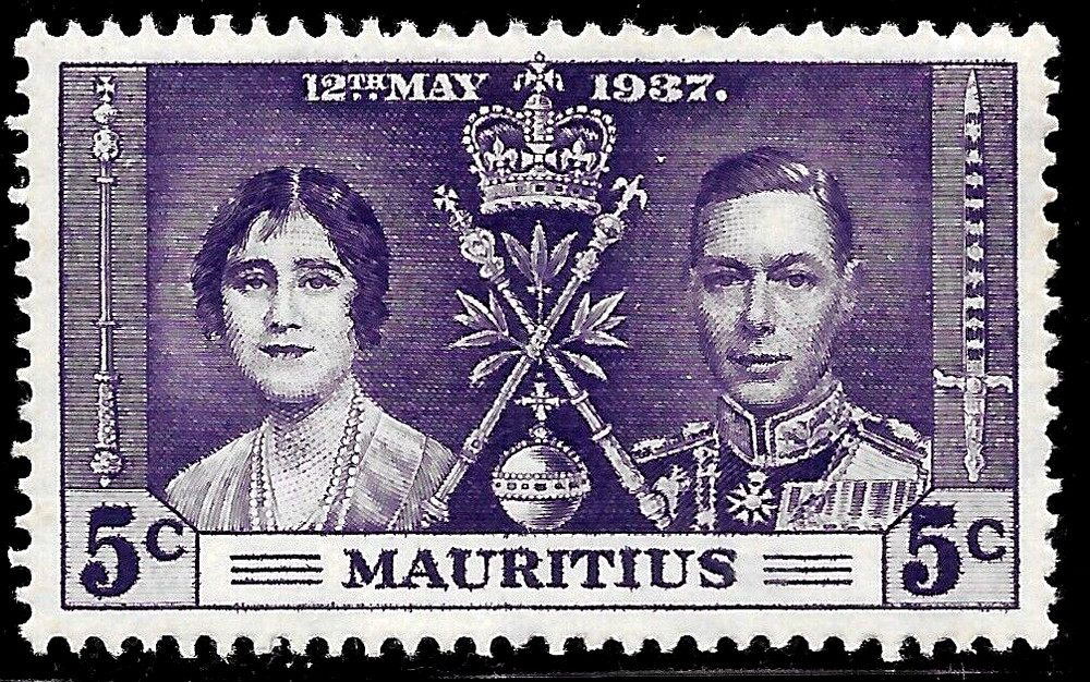 1937🔥 MAURITIUS  SC##208🔥  MLH OG VF CORONATION ISSUE
