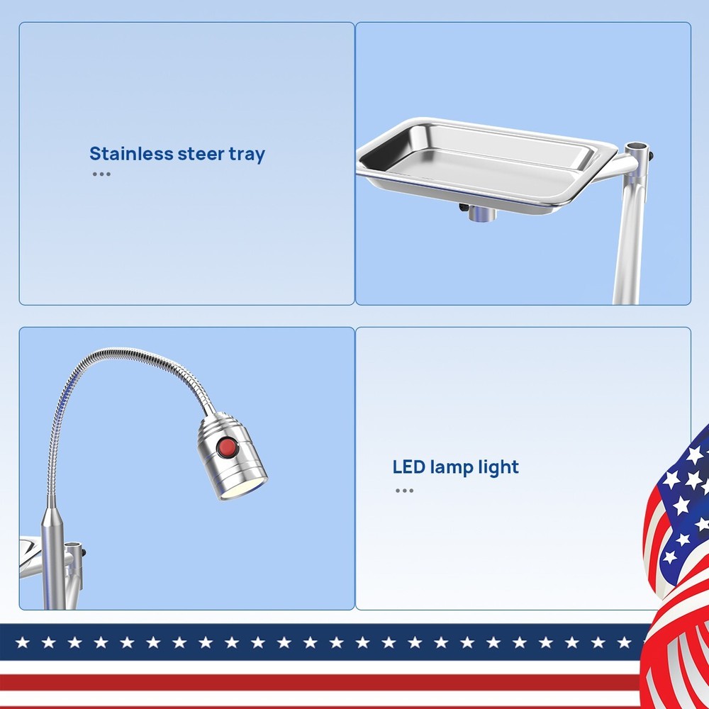 Dental Mobile Delivery Unit High Suction Air Compressor With Curing Light /Chair