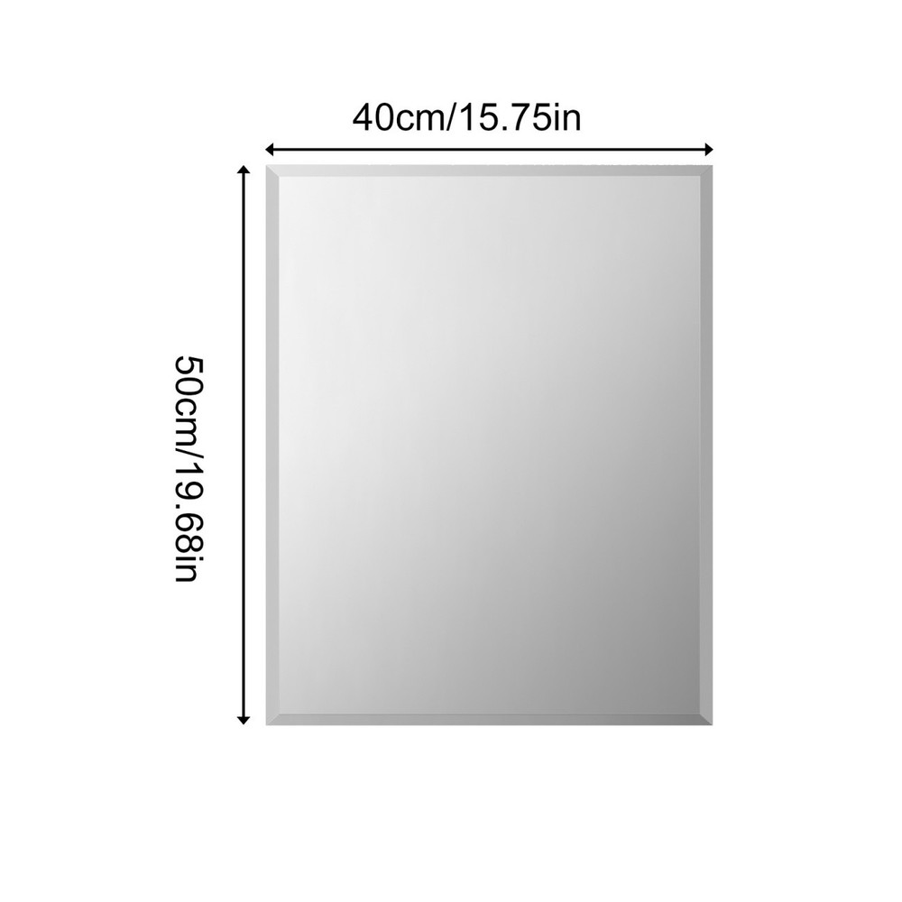 Beveled Mirror Bathroom Mirrors for Wall Frameless Rectangle Horizontal/Vertical