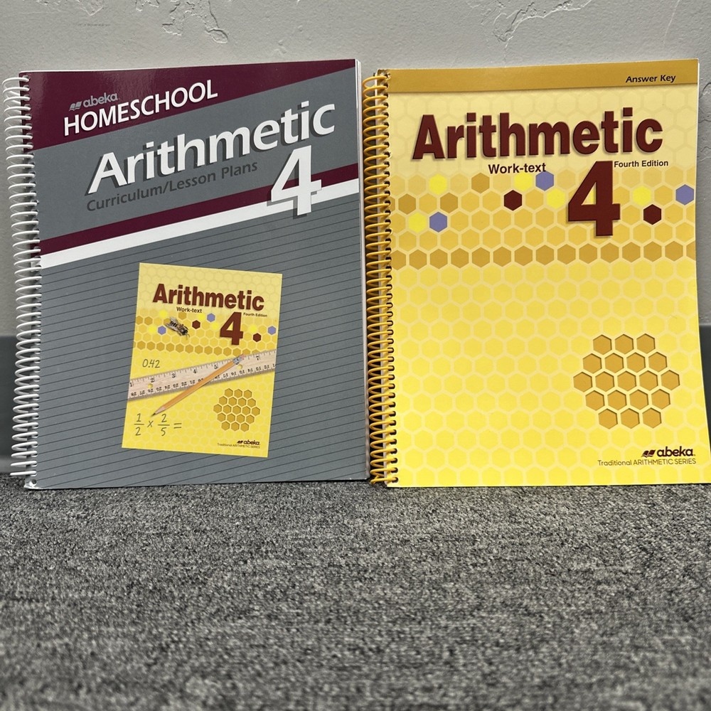 ABeka Homeschool Arithmetic 4 Curriculum / Lesson Plans 4th edition + Work Text