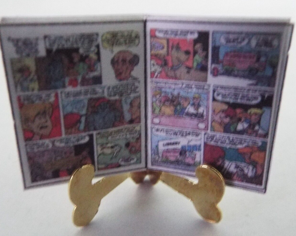 Mini 'SCOOBY DOO' Comic Dollshouse 1:12 scale OPENING printed PAGES