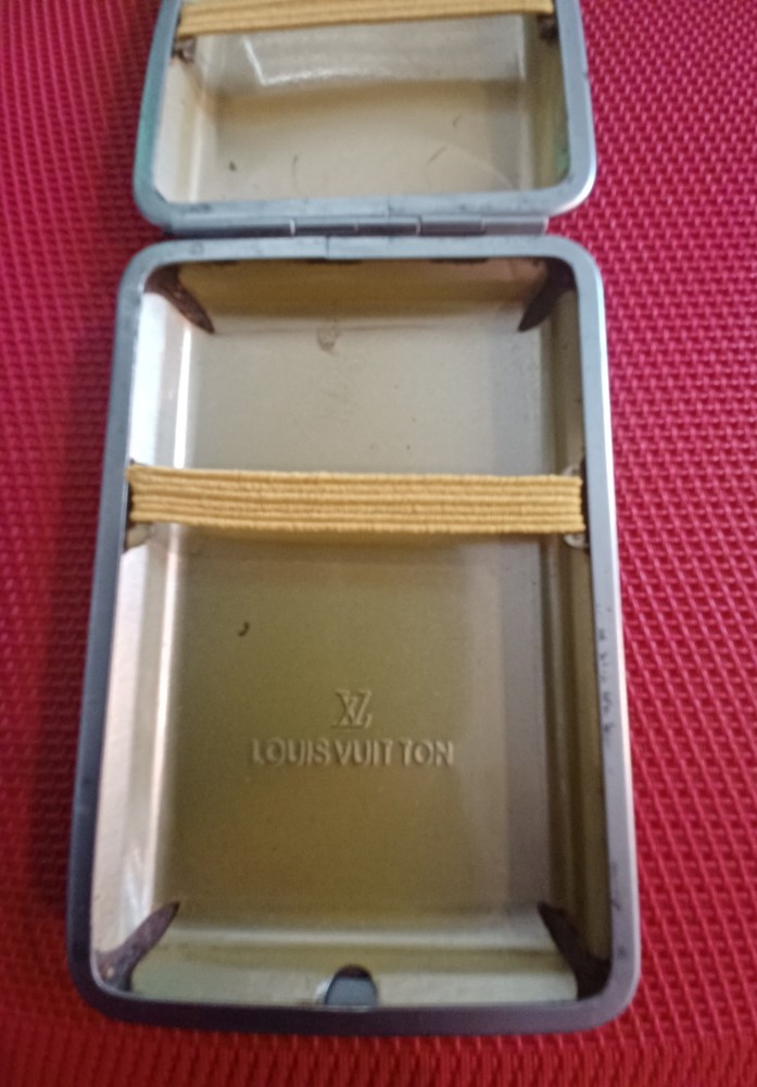 Vintage 60's 70’s Louis Vuitton Monogram Brown & Metallic Small Cigarette Case