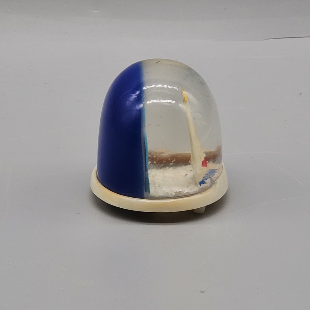 Vintage Sail Boat Cloud Snow Globe