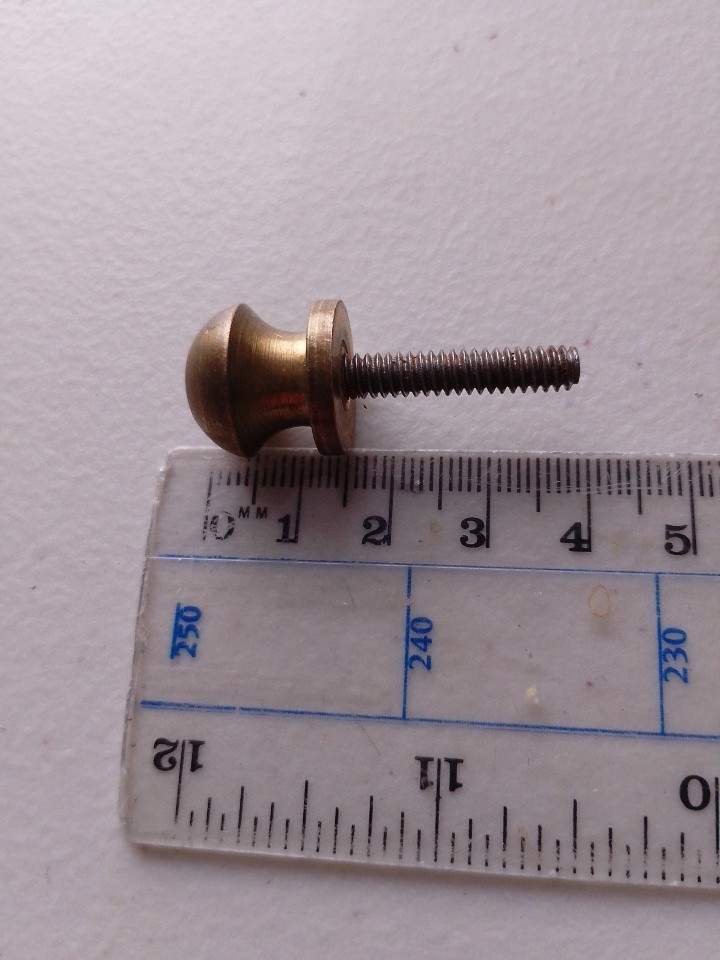 Very Small Solid Brass Cabinet Knob Pull Dresser Drawer Handle