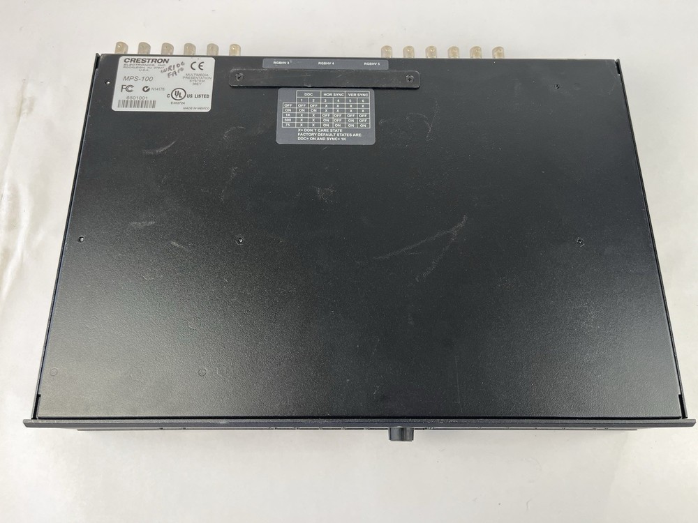 Rack Mountable Crestron MPS-100 / Multimedia Presentation System Tested Working