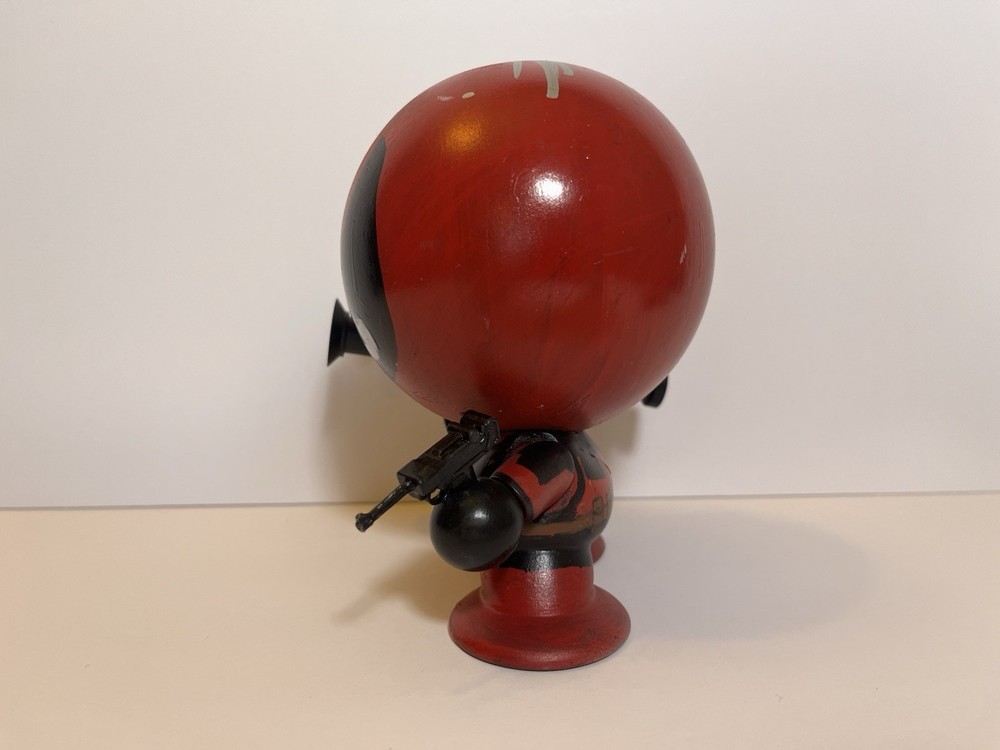Deadpool Figure Signed Creator Rob Liefeld - Also Signed Under Foot Numbered 1/1
