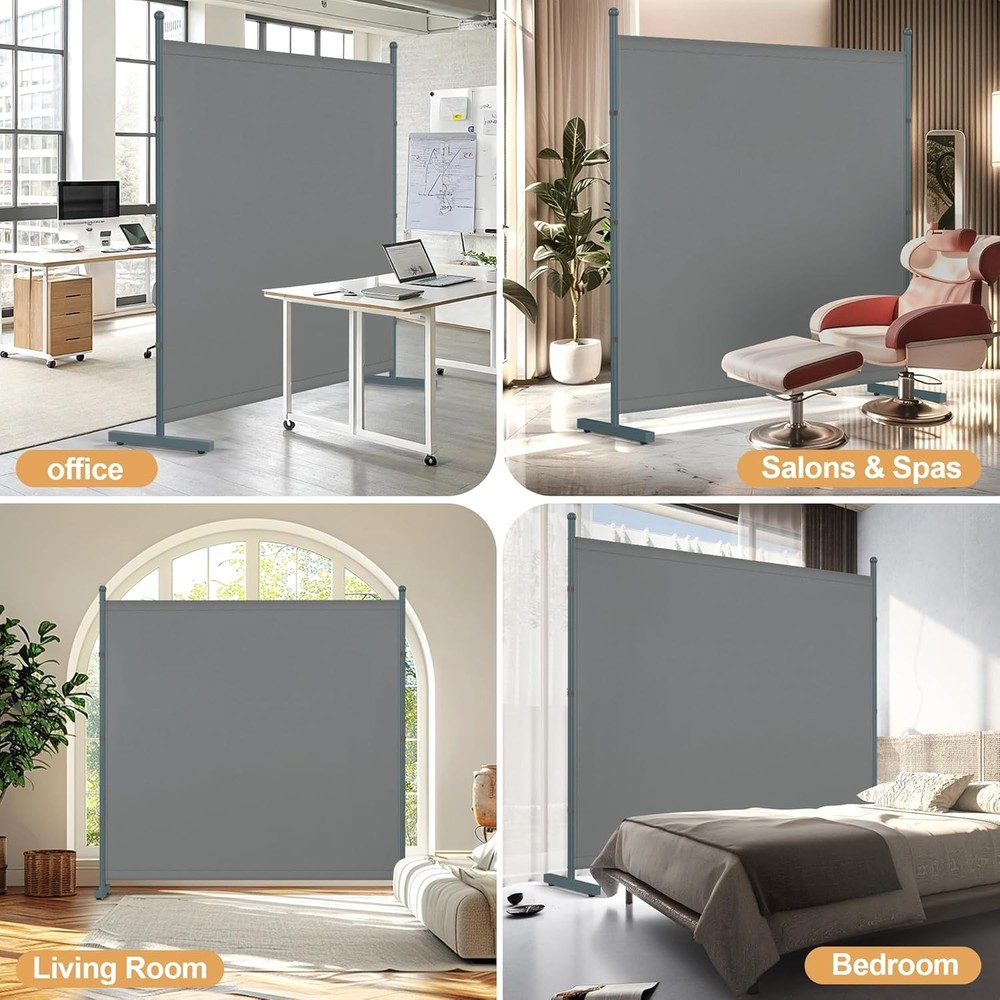 6FT Extra Thick Single Panel Room Divider Heavy Duty Privacy Partition Screen