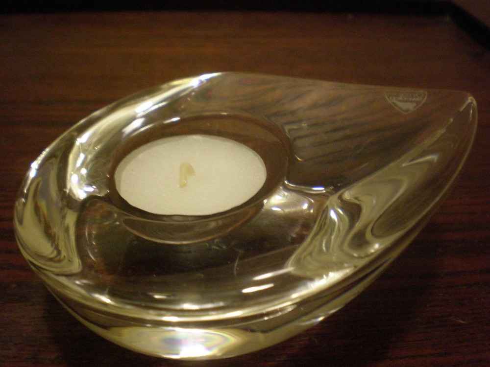 ORREFORS DROP VOTIVE NEW IN BOX