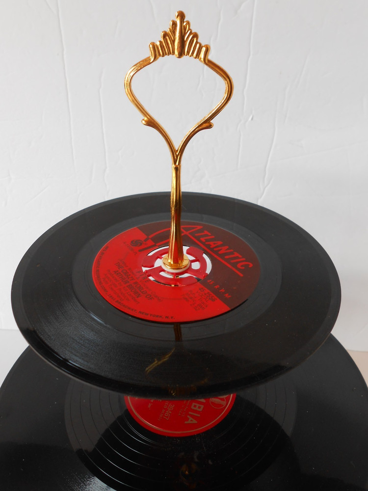 Vinyl Record Cupcake Stand-Lot# 32