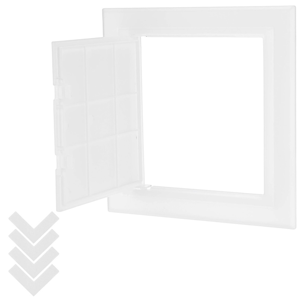 1-Pack Access Panel for Drywall, 5.3x5.3" Plastic Self Adhesive Cover [White]