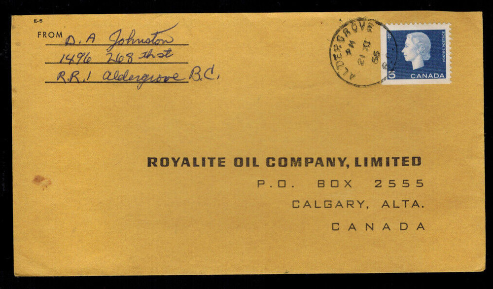 A-1781**Canada 1966 *Aldergrove*, British Columbia