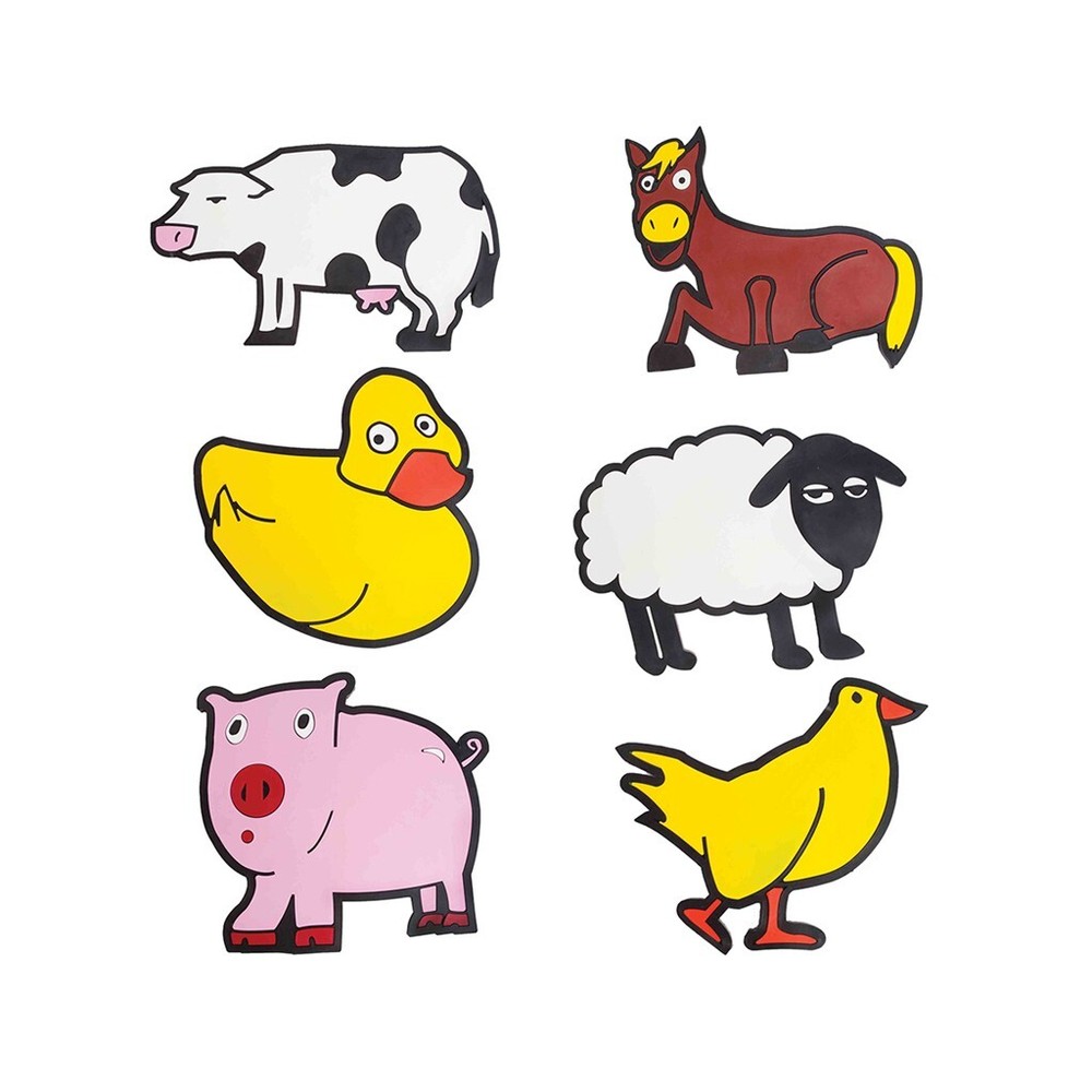 Poly FARM ANIMALS Activity Set Spatial Awareness Spot Markers Athletic Starter