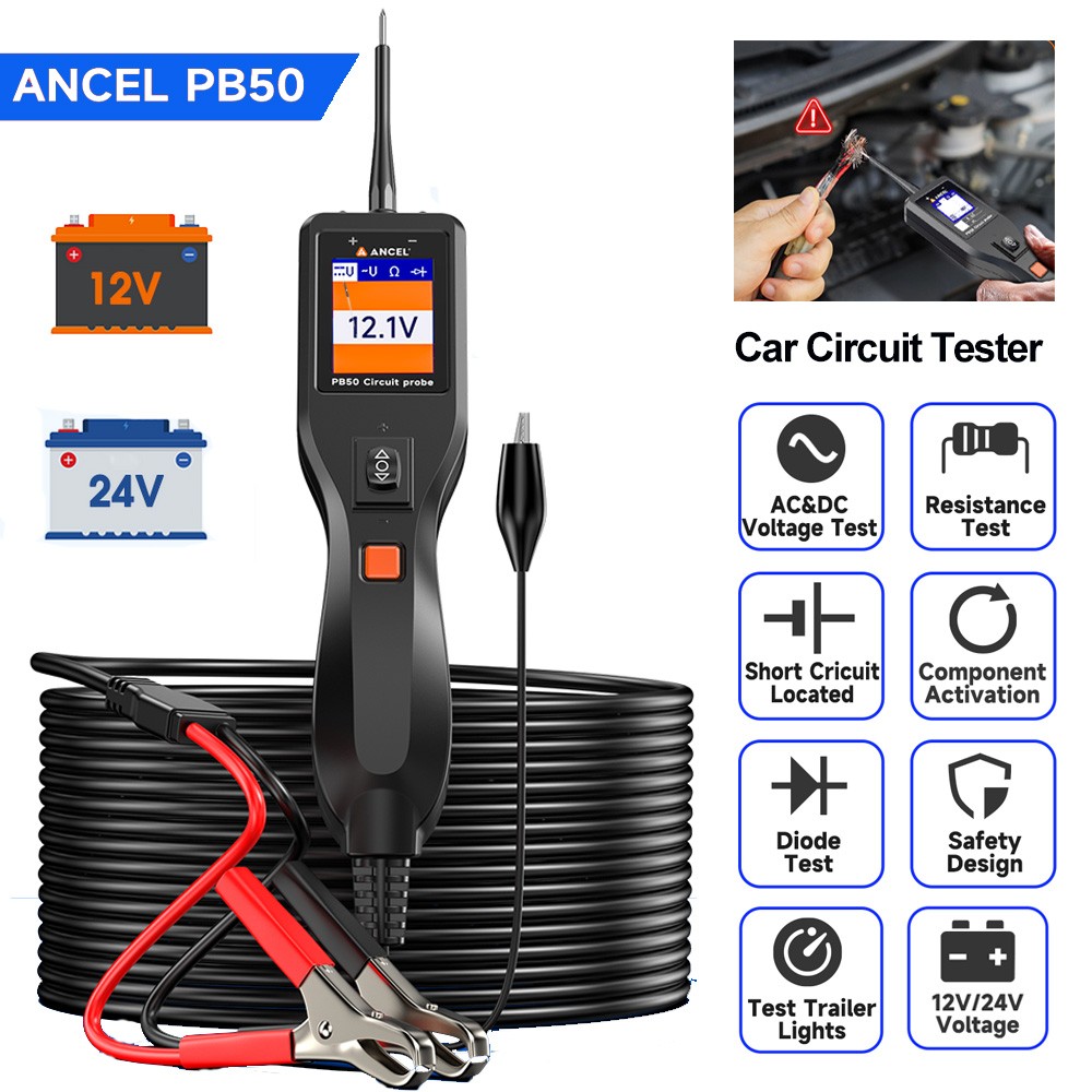 ANCEL PB50 Probe Tester PowerScan Circuit Breaker Finder Kit Electrical System