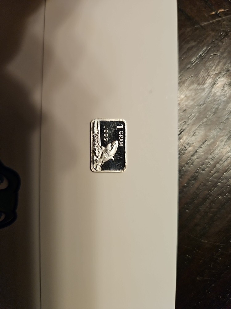 Great White Shark 1 Gram Silver Bar