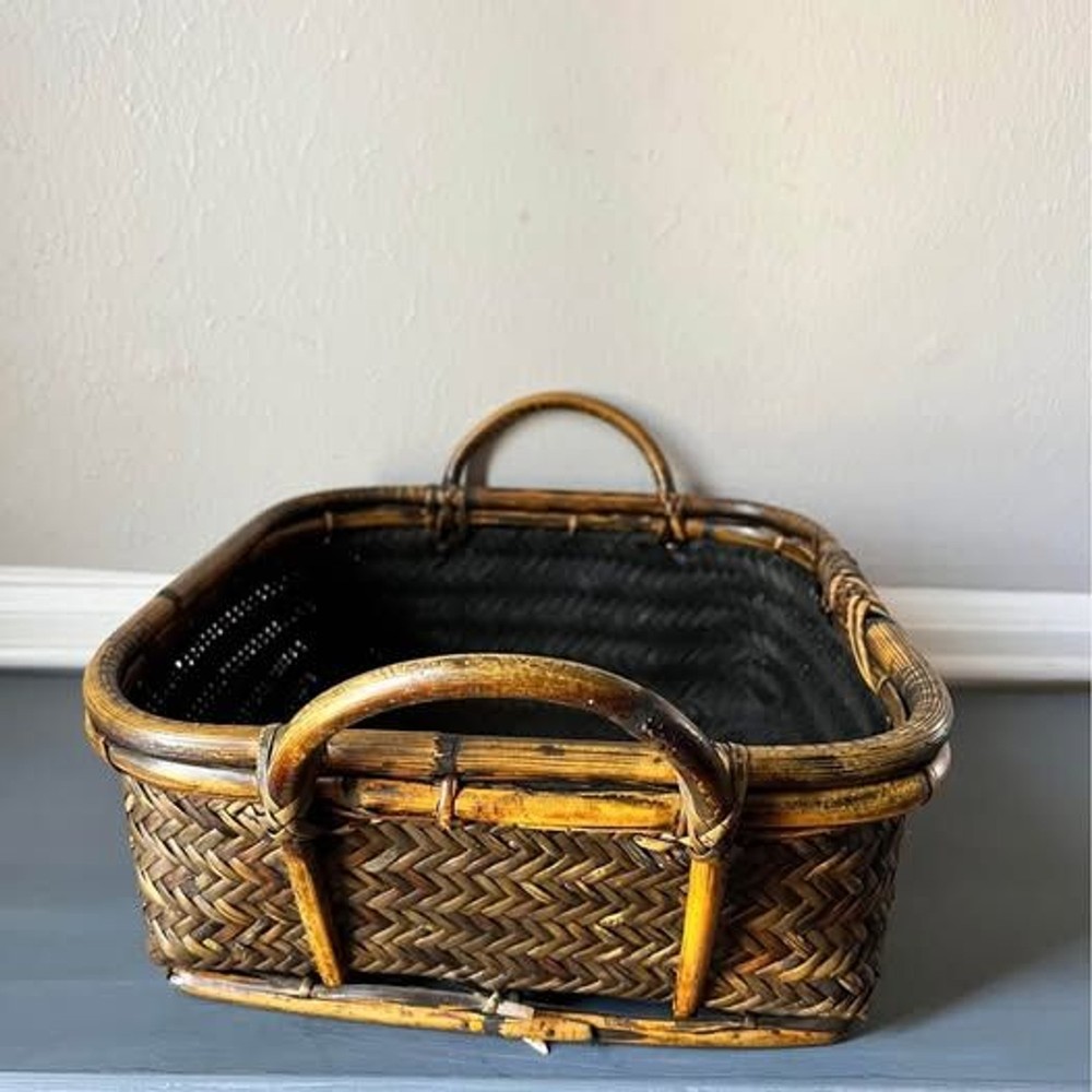 Bamboo Basket with 2 Handles
