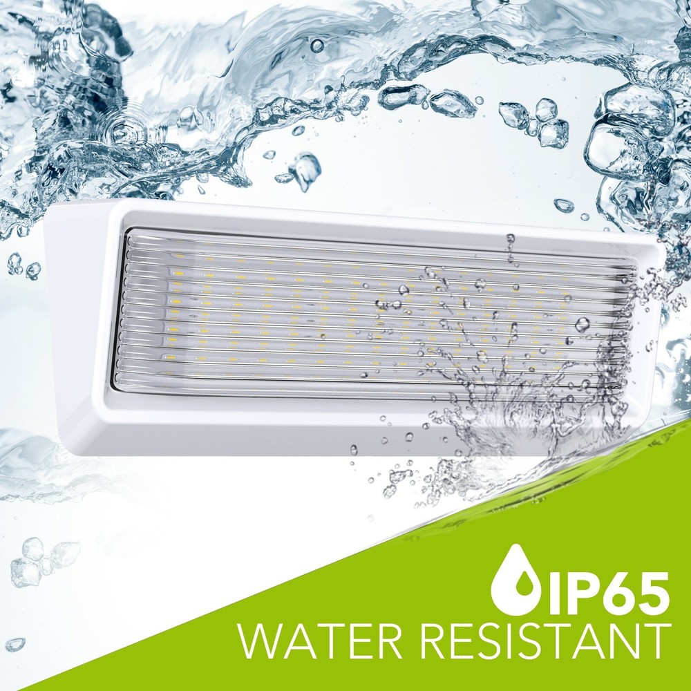 RV XL LED Porch Light camper RV trailer 60 LED exterior WHT 12 inch