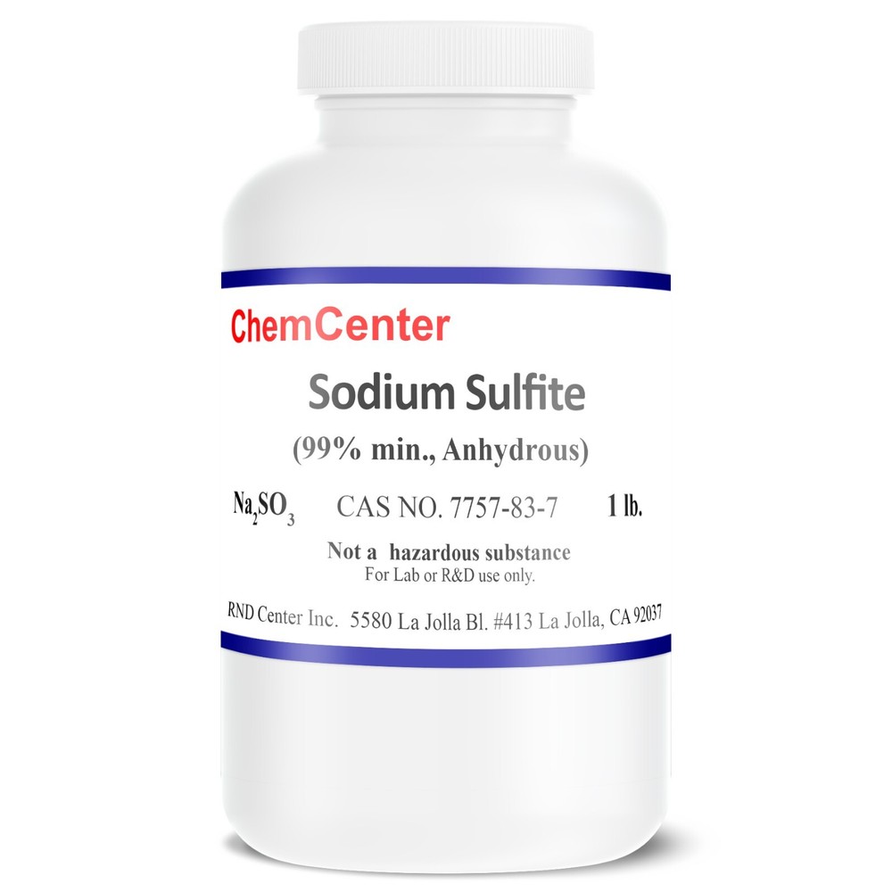 Sodium Sulfite, Anhydrous, Reagent, 99% min., 1lb.