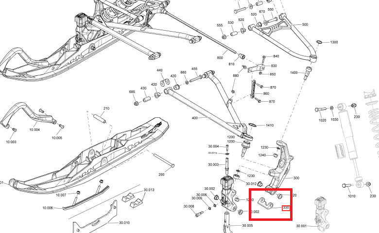 SKI-DOO SKI STOPPER SET OF 2 505073779