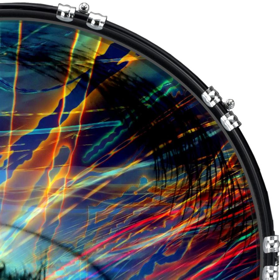 20" Custom Bass Kick Drum Front Head Graphical Eye Psychedelic