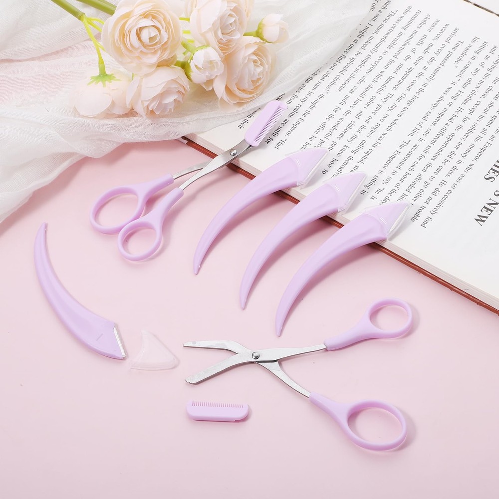 Professional Eyebrow Scissors with Comb, Stainless Steel Shaping Tool