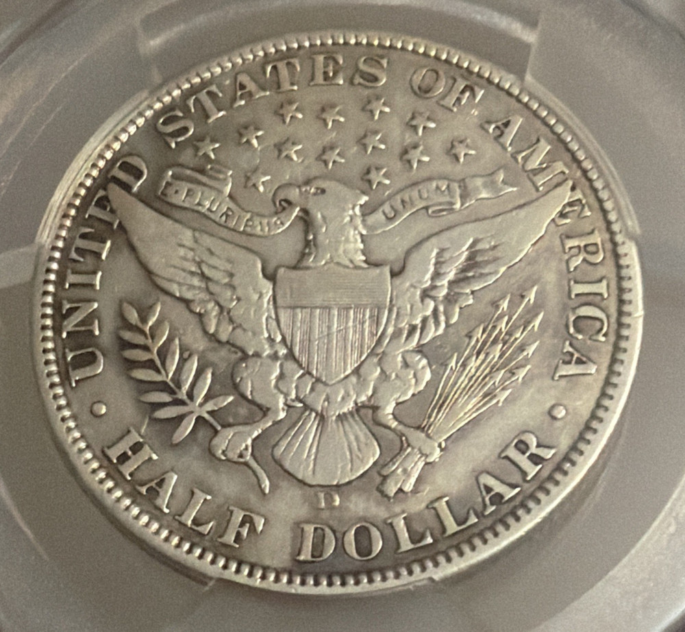 1908-D BARBER HALF DOLLAR - PCGS - VF DETAILS