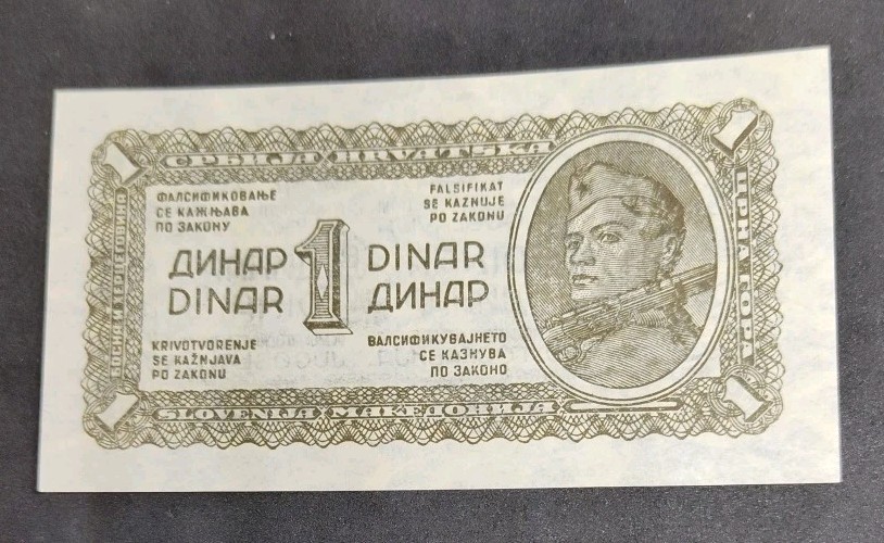 1944 Yugoslavia 1 Dinar