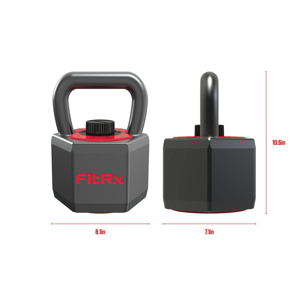 25lbs SmartStack Wide Handle Adjustable Kettlebell 40lbs Weights Exercises Black
