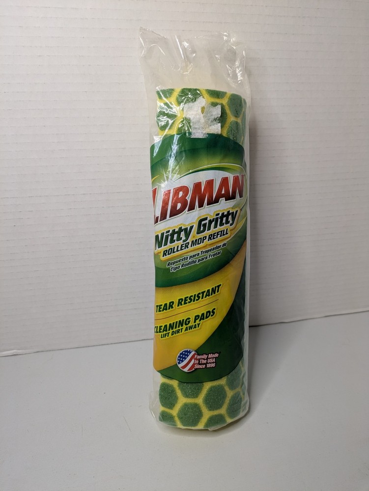 Libman Nitty Gritty Roller Mop Refill Tear Resistant Easy Change Refill Yellow
