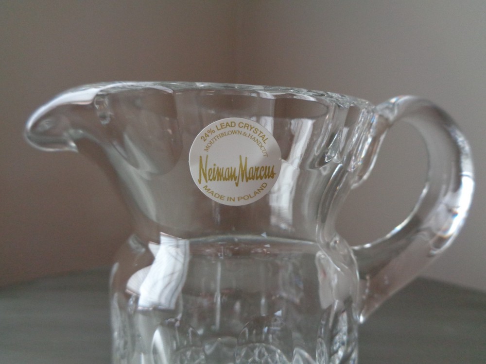 NEIMAN MARCUS 24% Lead Crystal Pitcher Creamer