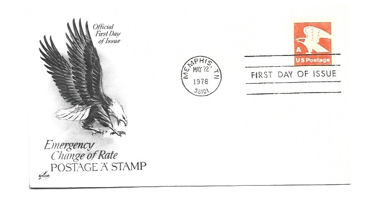 1736 'A' Eagle, booklet single ArtCraft FDC