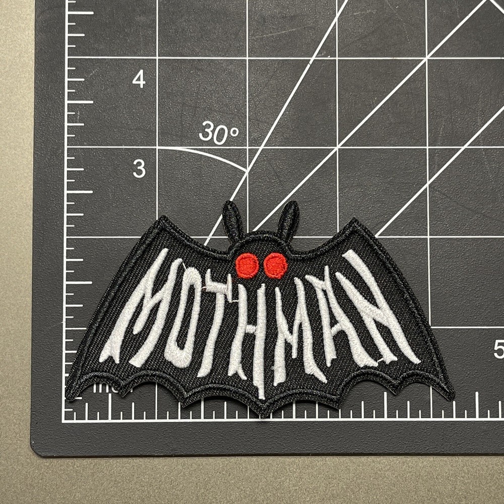 Mothman Patch Embroidered Logo Iron On 2.25x4.5 Inch