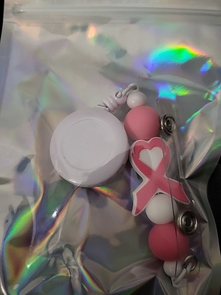 Breast Cancer Awareness Rubbon Badge Reel