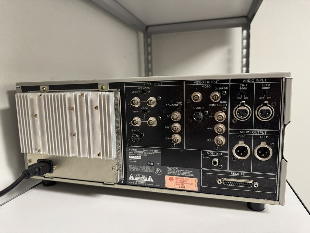 Sony Betacam SP UVW-1400A Commercial Videocassette Recorder. Error Code