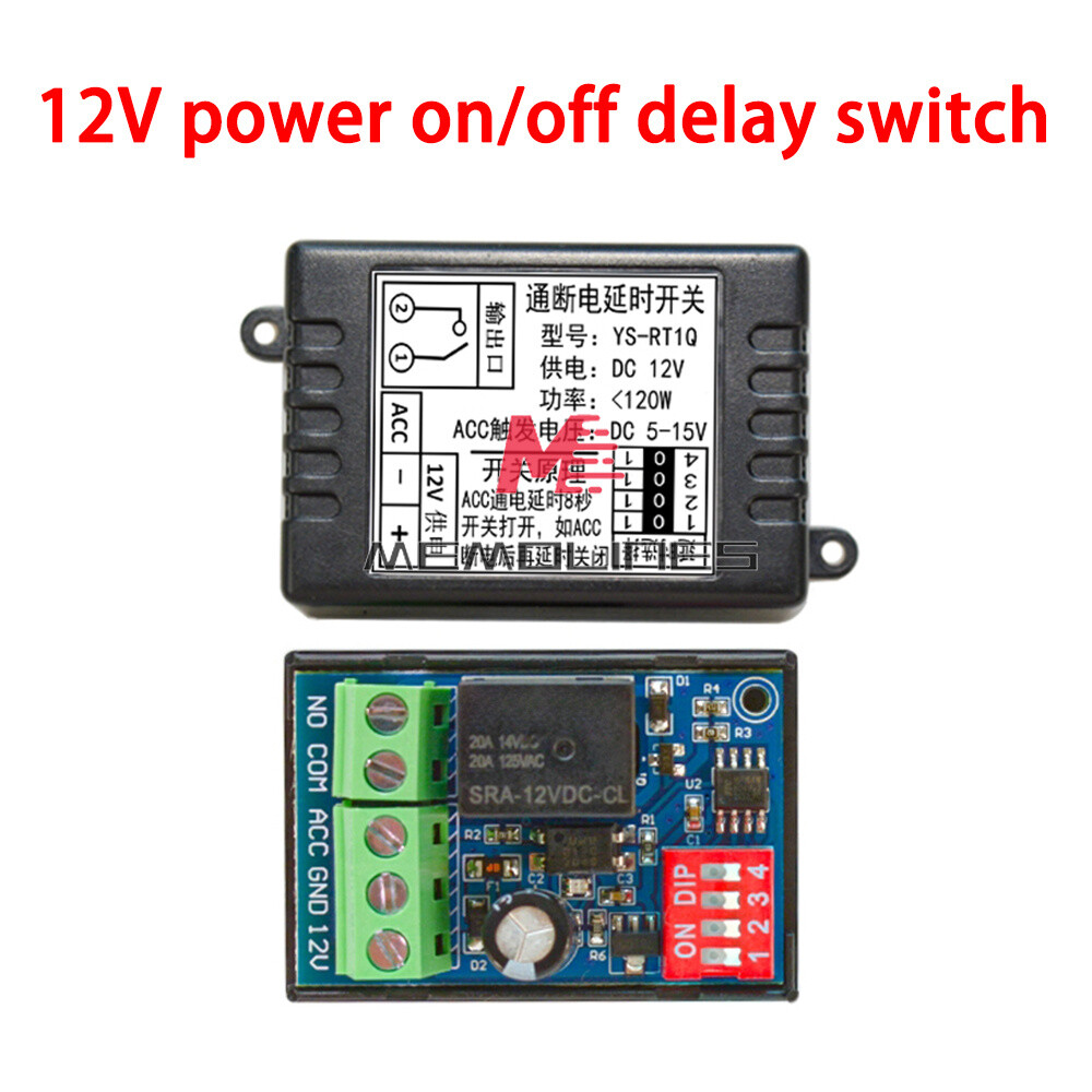 DC12V Car Time Delay Relay Module Trigger Delay On/Off Switch Module -20℃ to 70℃