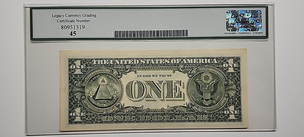 MISSING INK @ FACE 1985 1$ LEGACY45 0431L