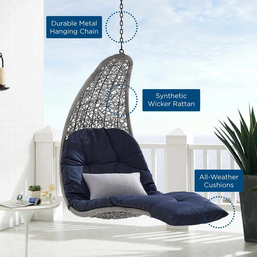 Modway Hanging Chaise Lounge Swing Chair