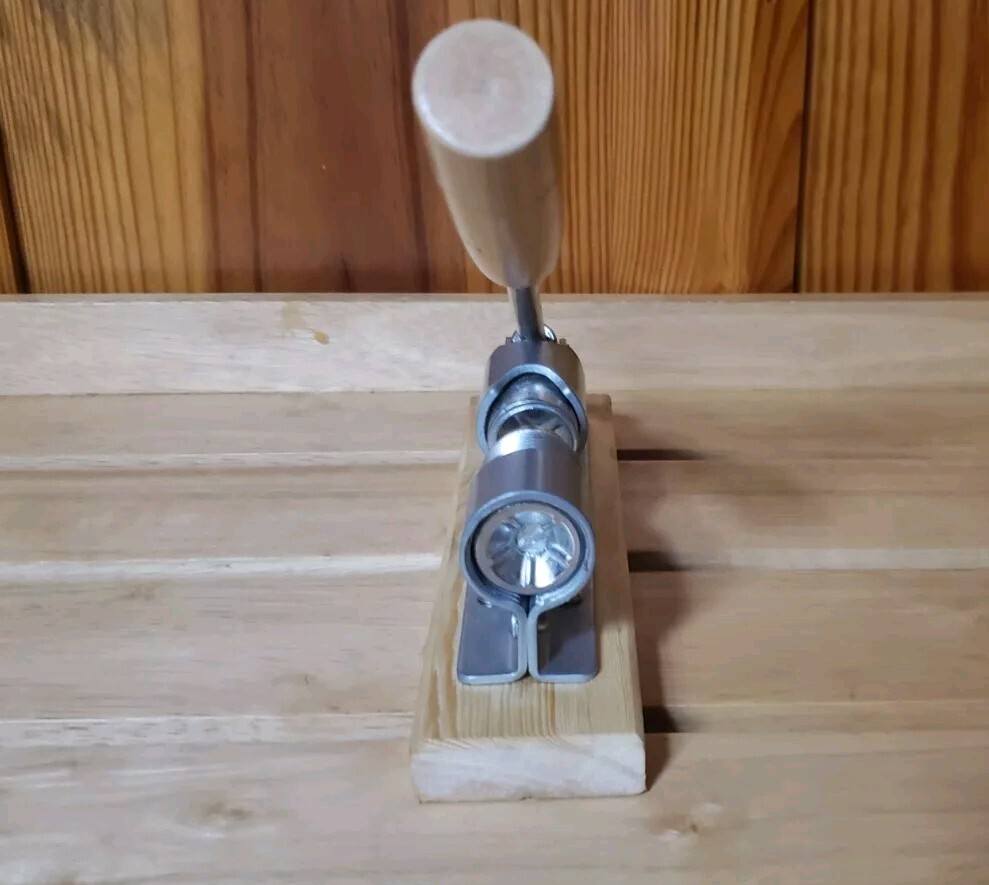 Heavy Duty Pecan and Nut Cracker Tool, Wood Base and Adjustable Handle, Easy Use