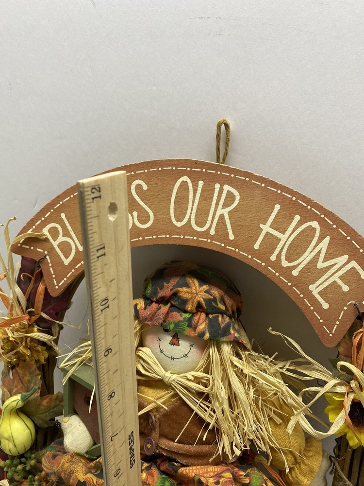 Scarecrow Wall Hanging Fall Halloween Thanksgiving Decor