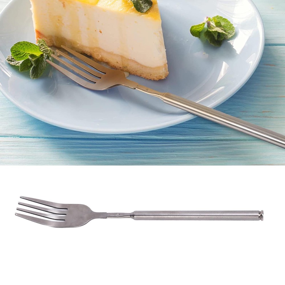 Extendable Fork Stainless Steel Long Handle Portable Telescopic Fork For BBQ WT