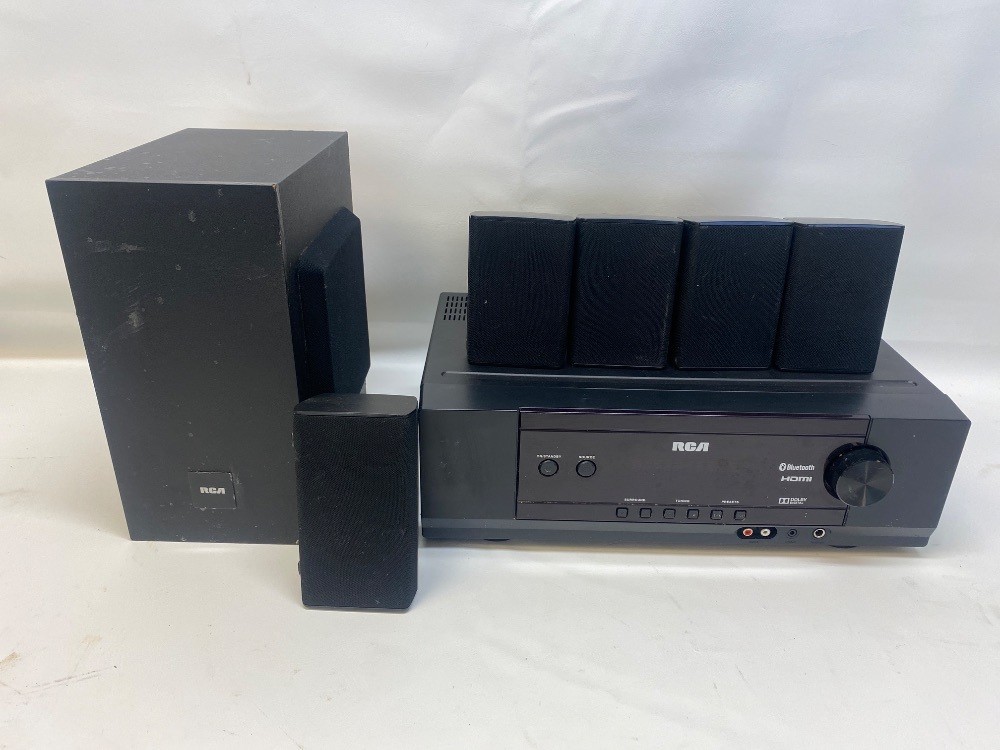 RCA RT2781HB Bluetooth Home Theater System HDMI Dolby Digital Receiver Bundle