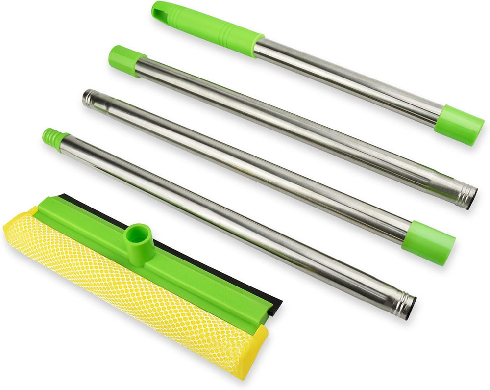 Window Squeegee, Squeegee for Window Cleaning, 2 in 1 Squeegee Window Cleaner wi