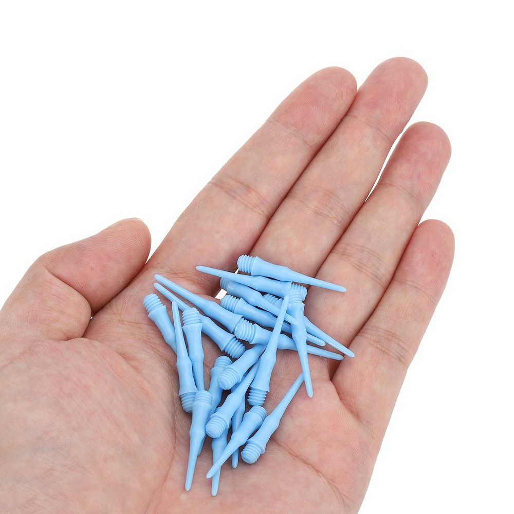 90Pcs 2BA Thread Plastic Soft Dart Tips Replacement Dart Accessories, Sky Blue