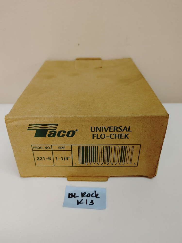Taco Flo-Chek 1-1/4 in.  221-6 Forced Hot Water Heater Circulator Valve NEW