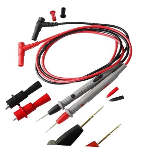 2PCS Digital Multimeter Test Leads Set with 2PCS 10A Alligator Clips